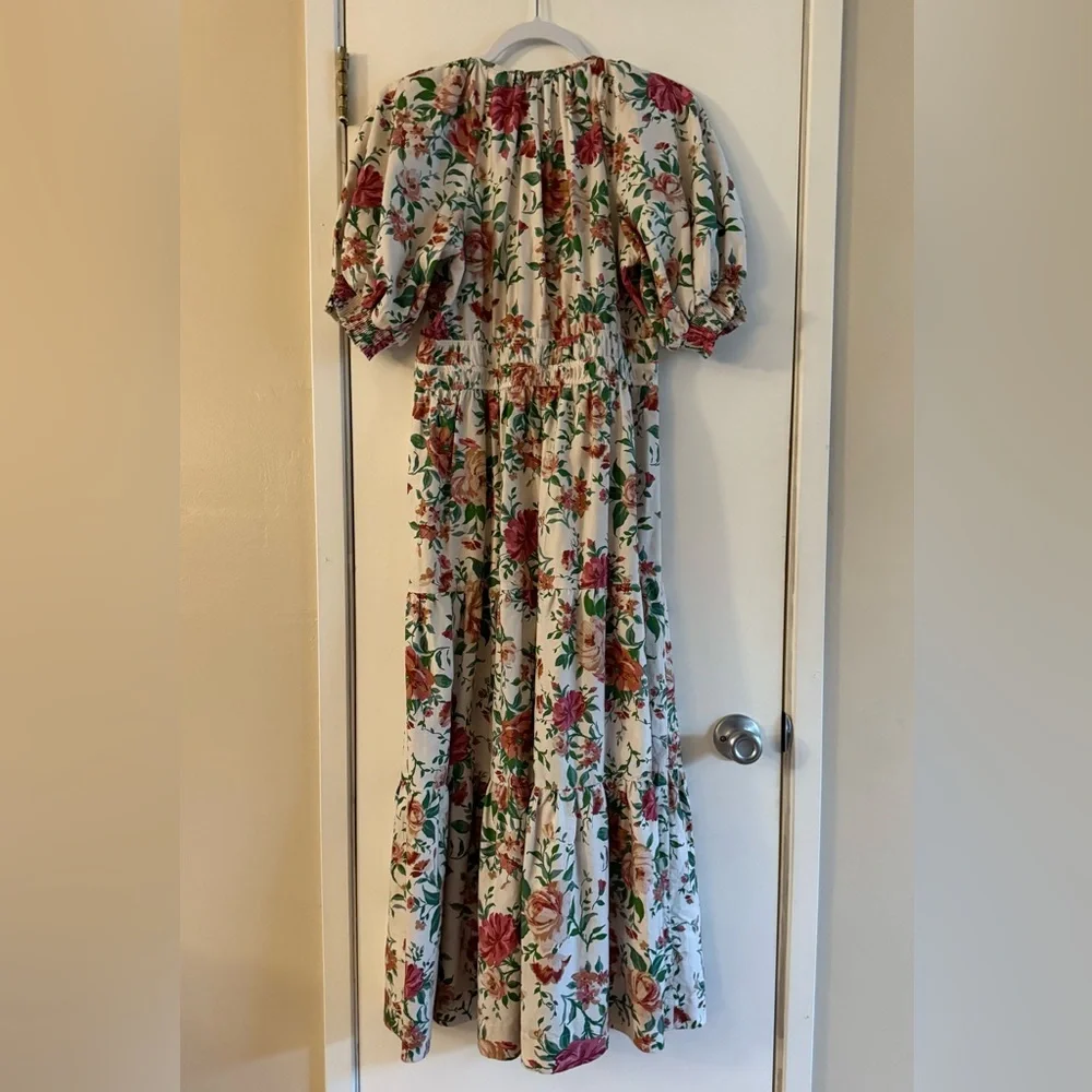 Anthropologie Puff Sleeve Somerset Midi Dress - Picture 3 of 5